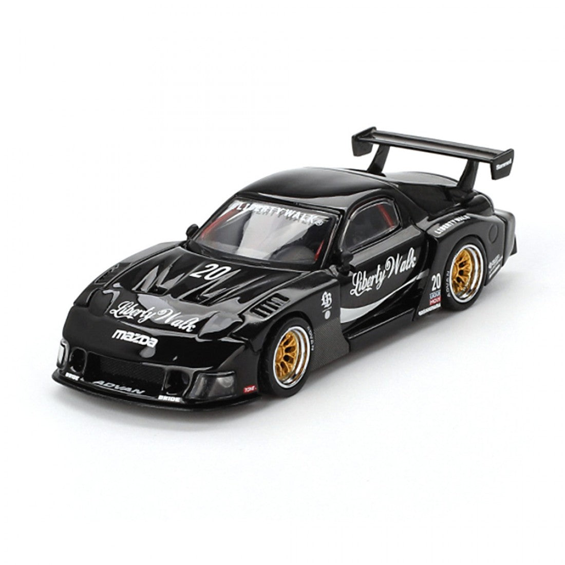 Mini GT MGT00785-L 1/64 Mazda RX-7 LB-Super Silhouette Liberty Walk Black LHD Diecast Scale Model Car