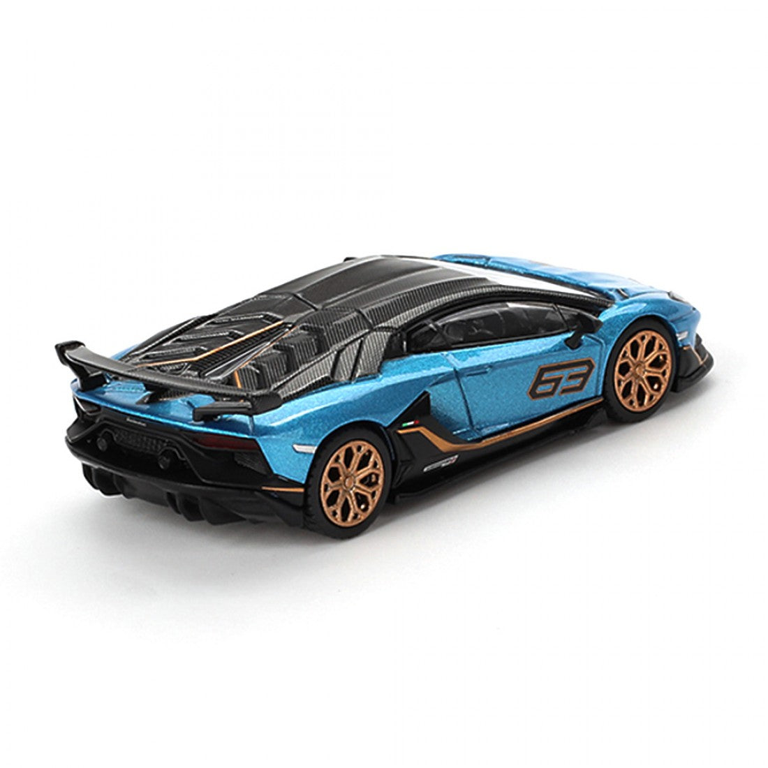 Mini GT MGT00784-R 1/64 Lamborghini SVJ 63 Blu Aegir RHD Diecast Scale Model Car