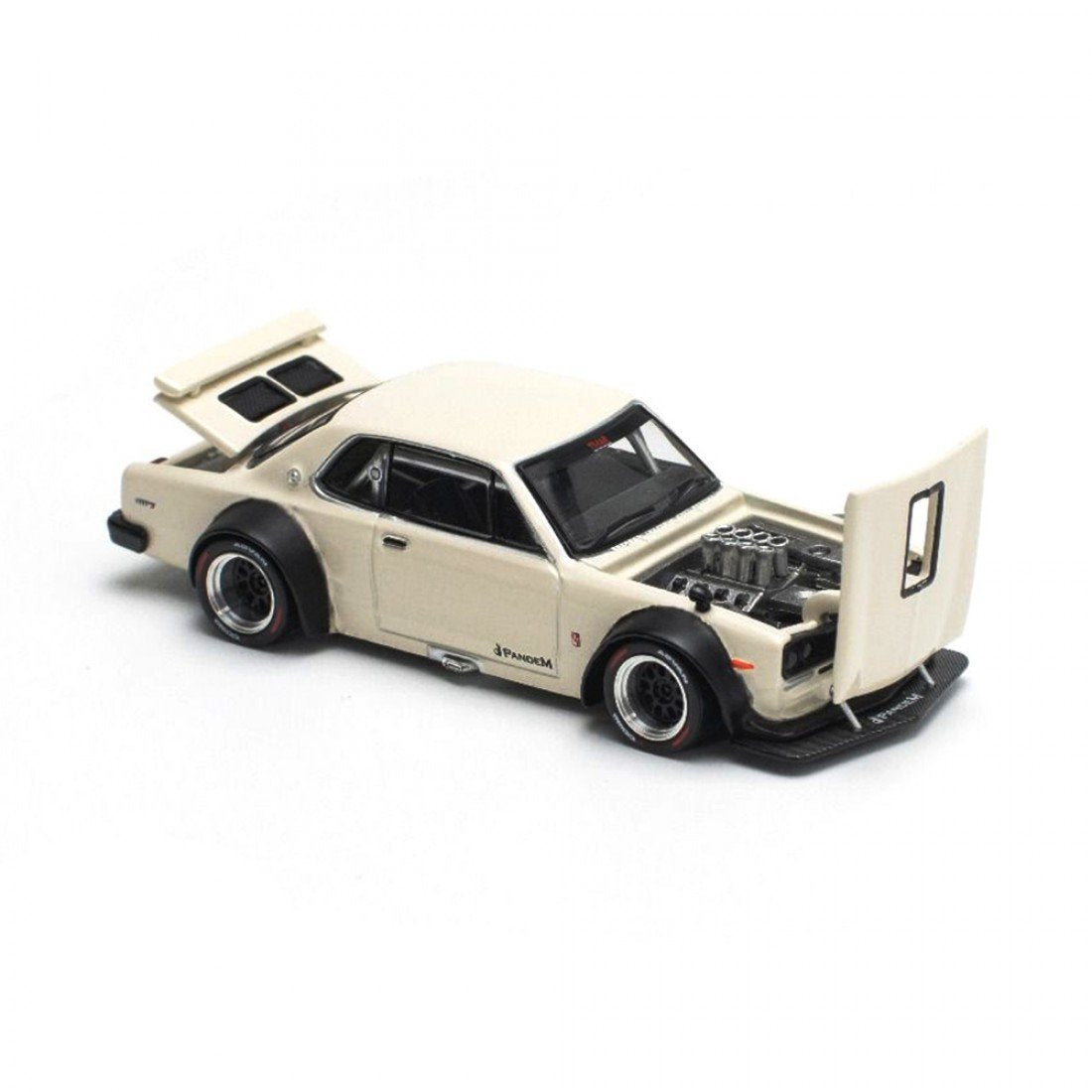 1/64 Nissan Skyline GT-R V8 Drift White Diecast Scale Model Car