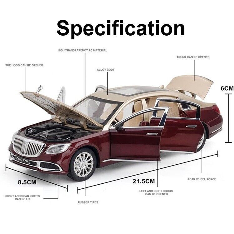 Mercedes Maybach S600 Metal Diecast Car